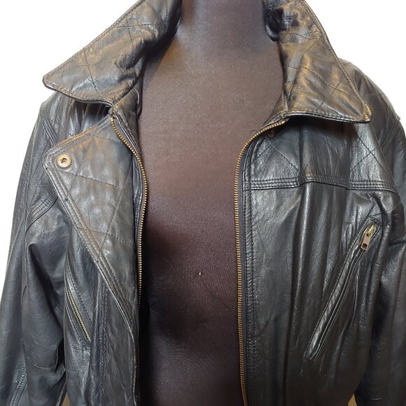 Vintage 80/90s Women's Leather Jacket - Picture 5 of 11